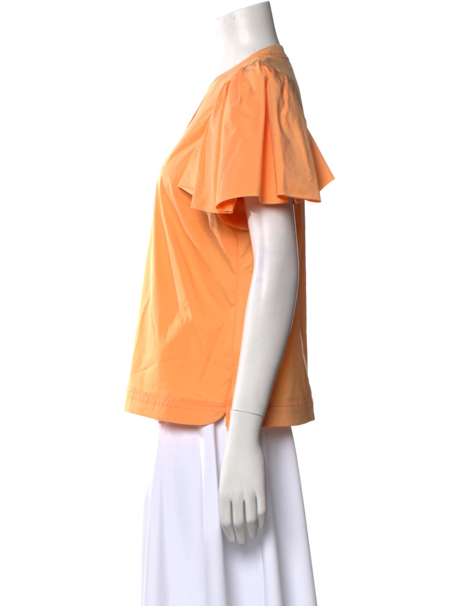 Jonathan Simkhai V-Neck Short Sleeve Blouse