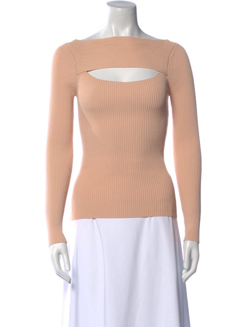 Jonathan Simkhai Bateau Neckline Long Sleeve Top