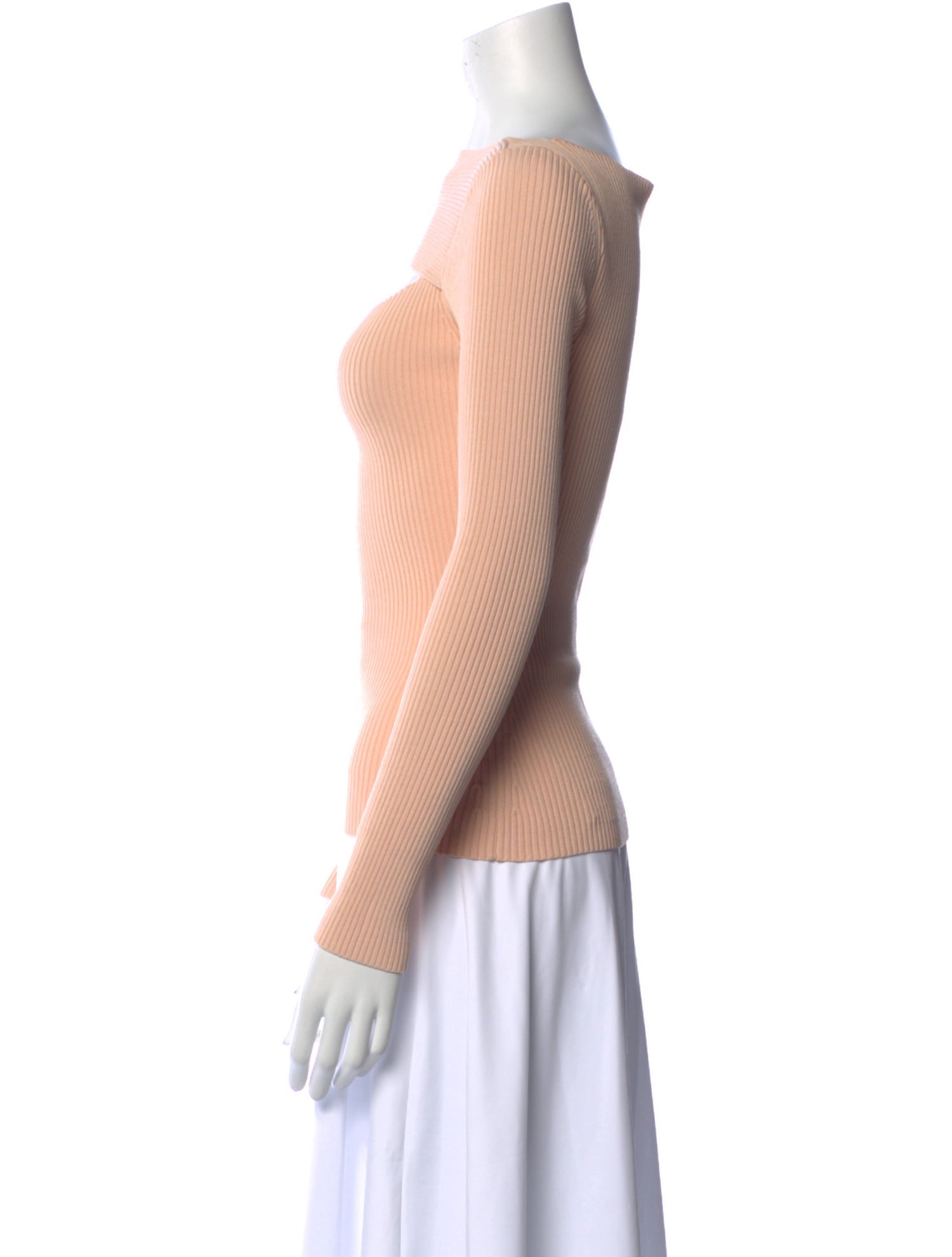 Jonathan Simkhai Bateau Neckline Long Sleeve Top