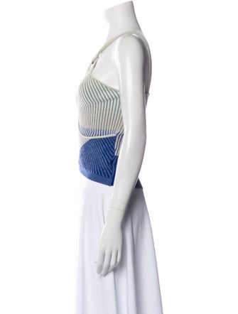 Jonathan Simkhai Striped Halterneck Crop Top