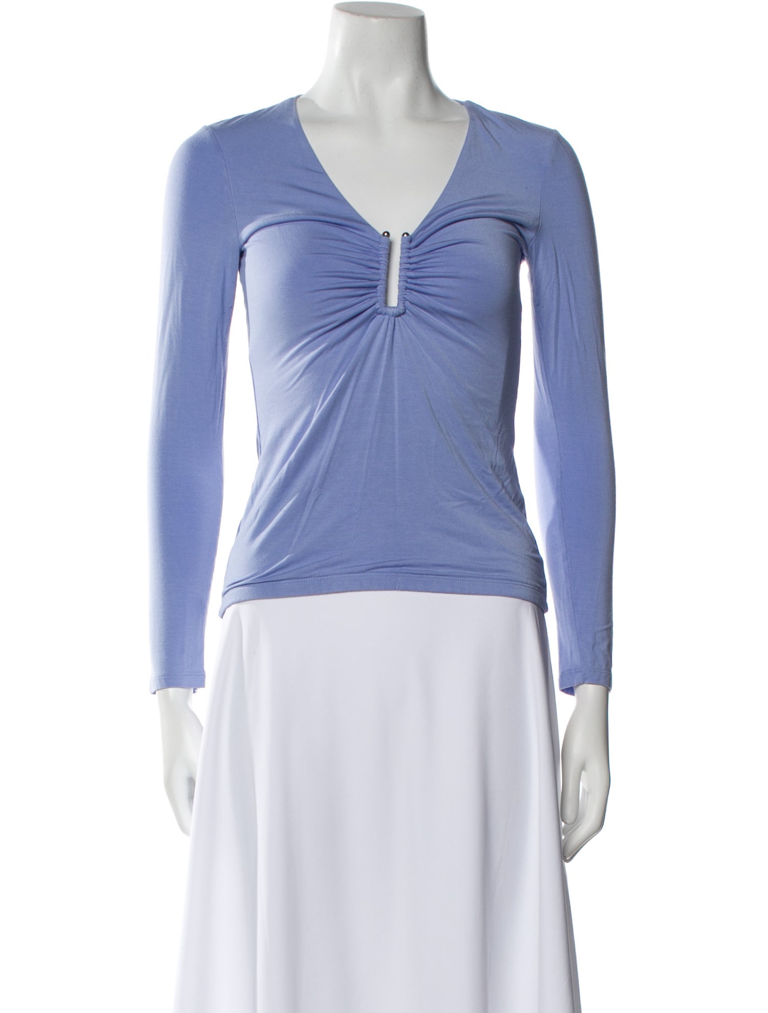 Jonathan Simkhai V-Neck Long Sleeve Top