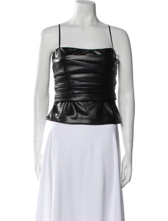 Jonathan Simkhai Square Neckline Sleeveless Crop Top