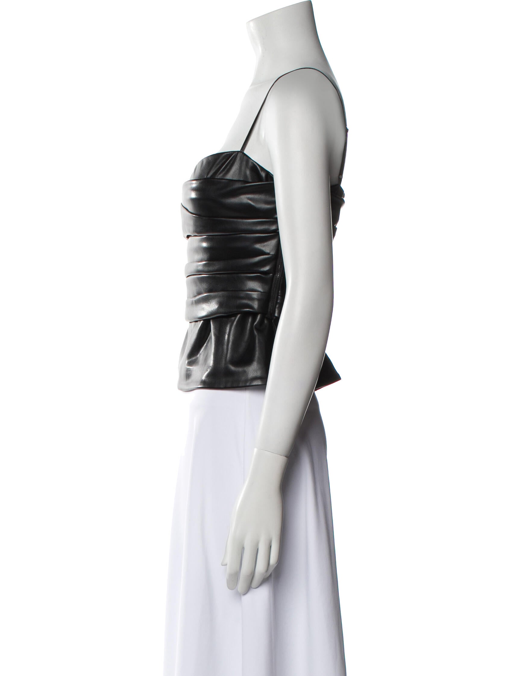 Jonathan Simkhai Square Neckline Sleeveless Crop Top