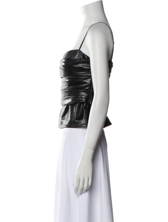 Jonathan Simkhai Square Neckline Sleeveless Crop Top