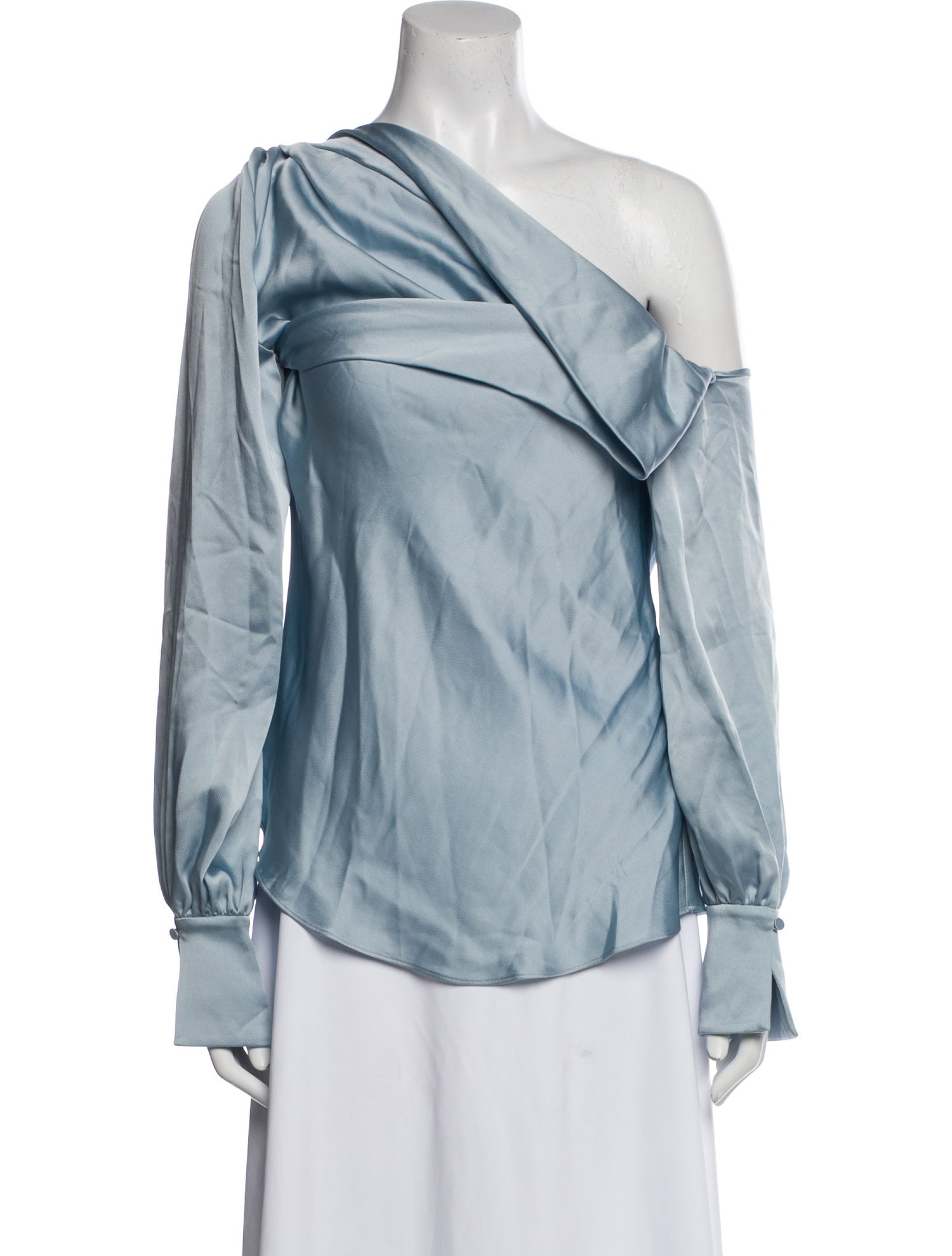 Jonathan Simkhai One-Shoulder Long Sleeve Blouse w/ Tags