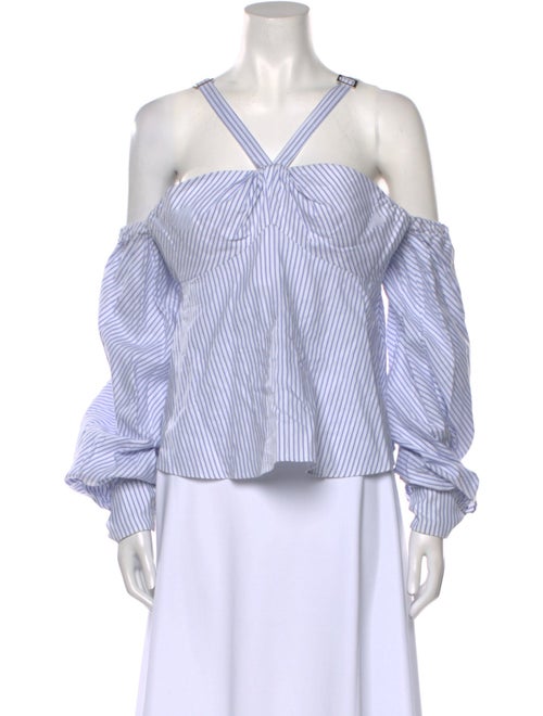 Jonathan Simkhai Striped Off-The-Shoulder Crop Top