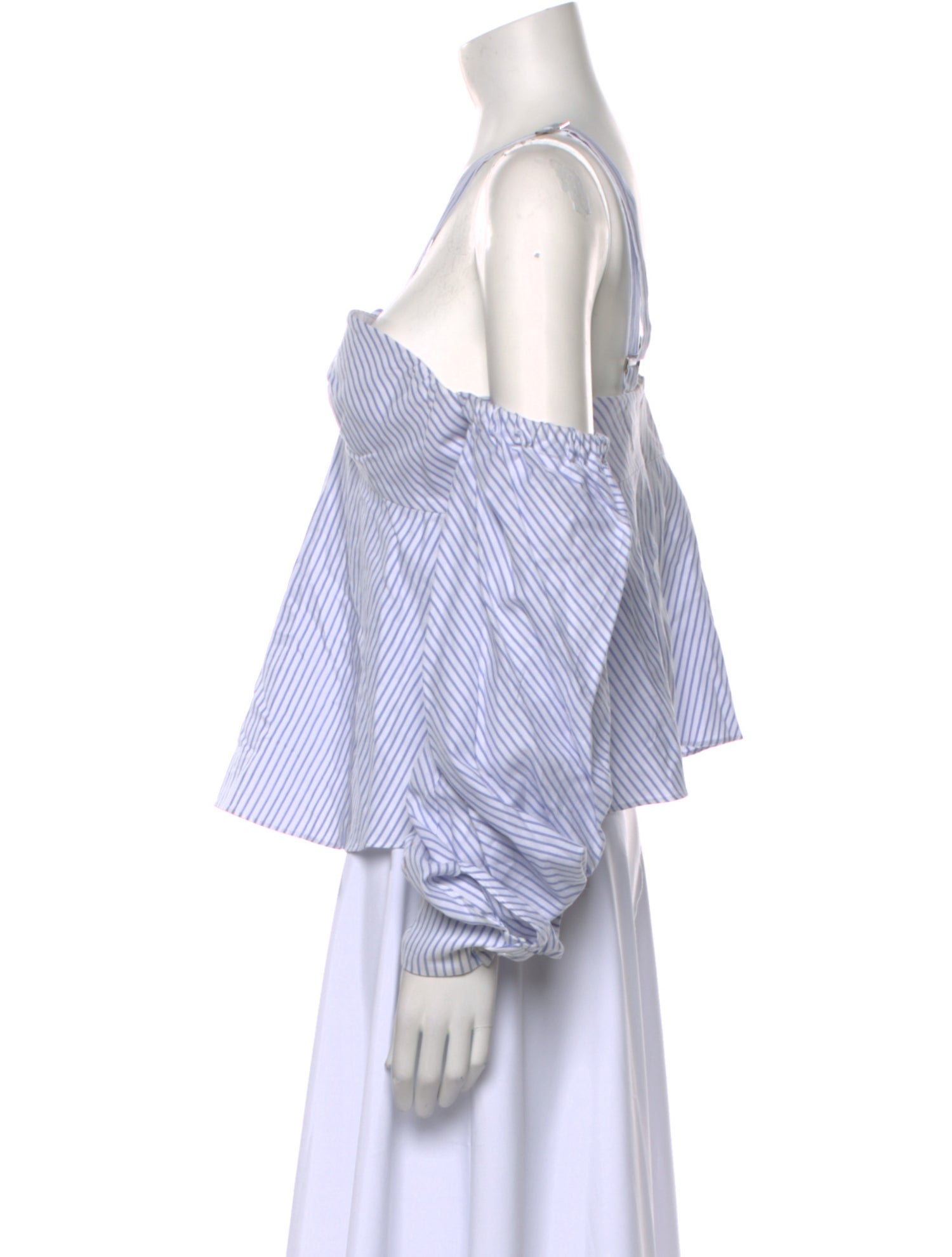 Jonathan Simkhai Striped Off-The-Shoulder Crop Top