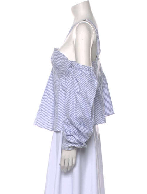 Jonathan Simkhai Striped Off-The-Shoulder Crop Top