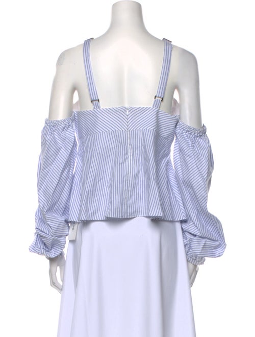 Jonathan Simkhai Striped Off-The-Shoulder Crop Top