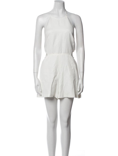 Jonathan Simkhai Linen Crew Neck Romper