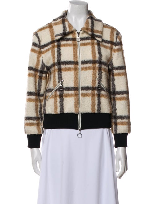 Jonathan Simkhai Plaid Print Bomber Jacket