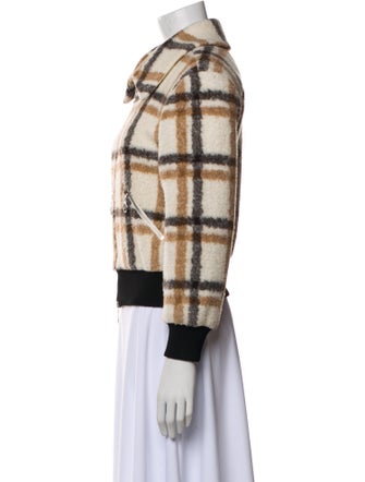 Jonathan Simkhai Plaid Print Bomber Jacket