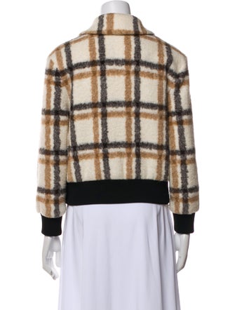 Jonathan Simkhai Plaid Print Bomber Jacket