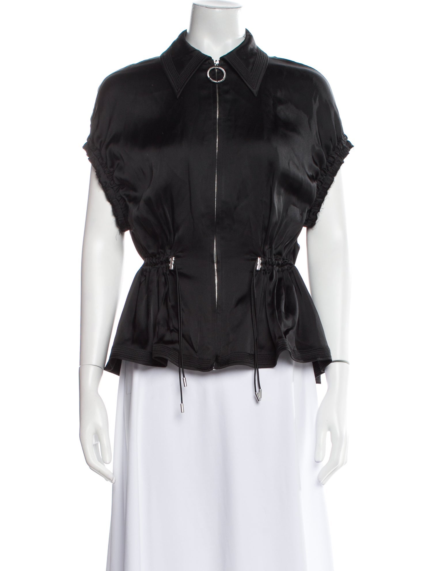 Jonathan Simkhai Short Sleeve Button-Up Top