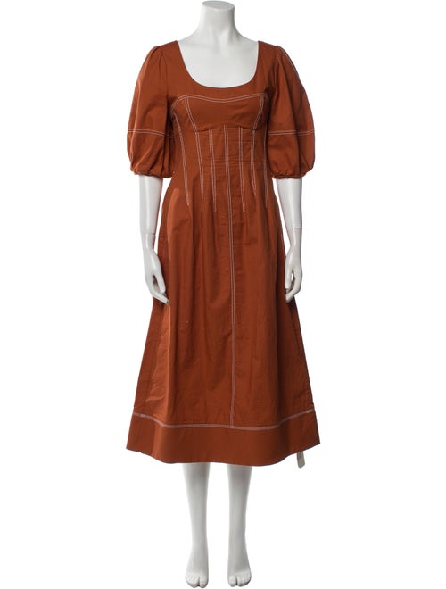 Jonathan Simkhai Scoop Neck Midi Length Dress