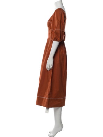 Jonathan Simkhai Scoop Neck Midi Length Dress