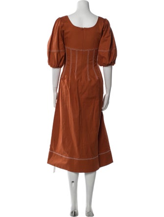 Jonathan Simkhai Scoop Neck Midi Length Dress