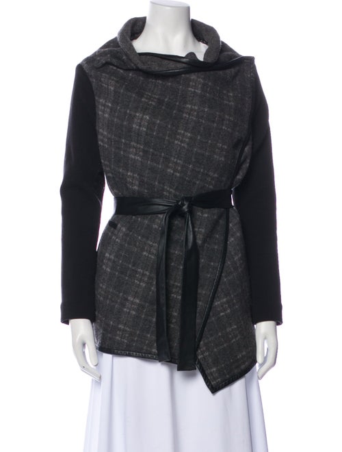 Jonathan Simkhai Virgin Wool Plaid Print Jacket