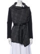 Jonathan Simkhai Virgin Wool Plaid Print Jacket