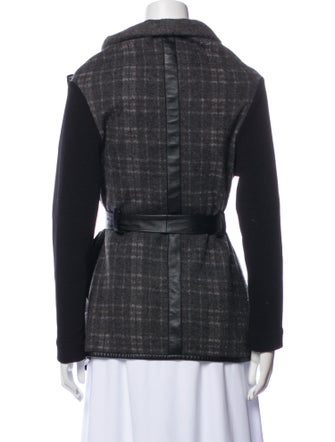 Jonathan Simkhai Virgin Wool Plaid Print Jacket