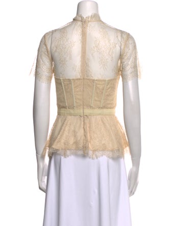 Jonathan Simkhai Nylon Lace Pattern Blouse