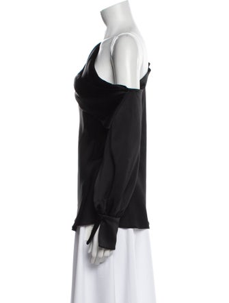 Jonathan Simkhai Asymmetrical Long Sleeve Blouse