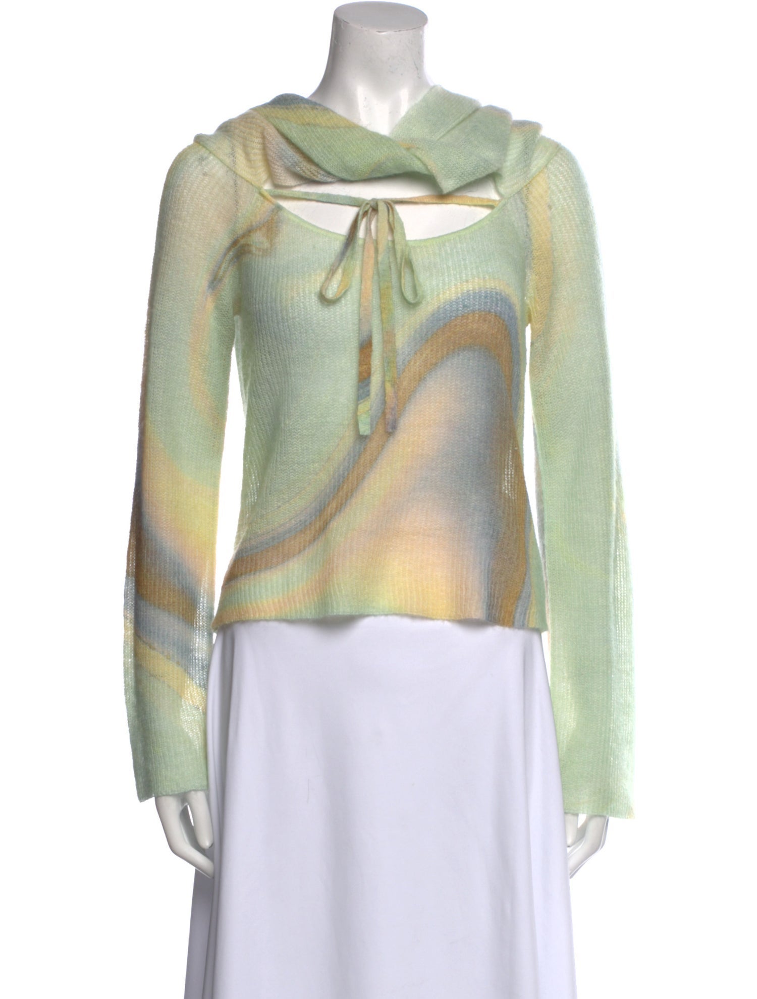 Jonathan Simkhai Printed Crew Neck Sweater w/ Tags