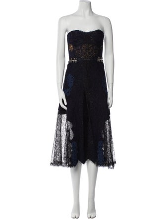 Jonathan Simkhai Lace Pattern Knee-Length Dress