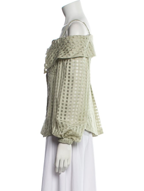 Jonathan Simkhai Off-The-Shoulder Three-Quarter Sleeve Blouse
