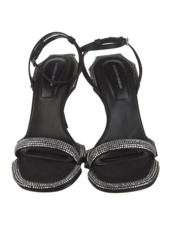 Jonathan Simkhai Satin Crystal Embellishments Sandals