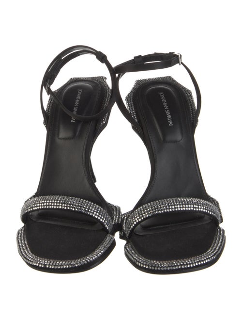 Jonathan Simkhai Satin Crystal Embellishments Sandals