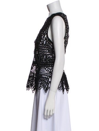 Jonathan Simkhai Lace Pattern Crew Neck Top