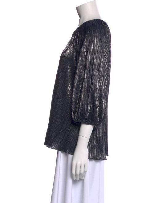 Jonathan Simkhai Scoop Neck Three-Quarter Sleeve Blouse