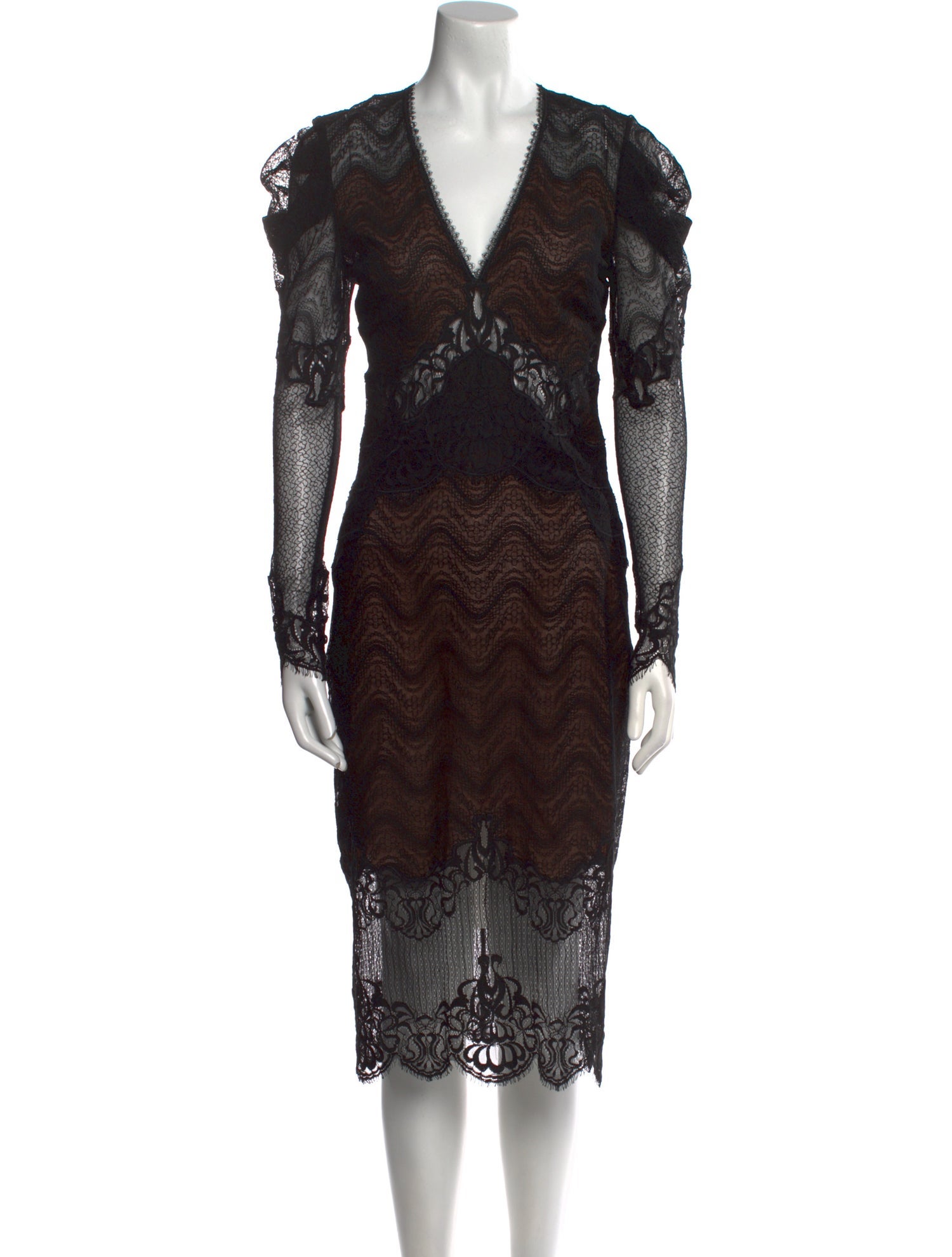 Jonathan Simkhai Lace Pattern Midi Length Dress