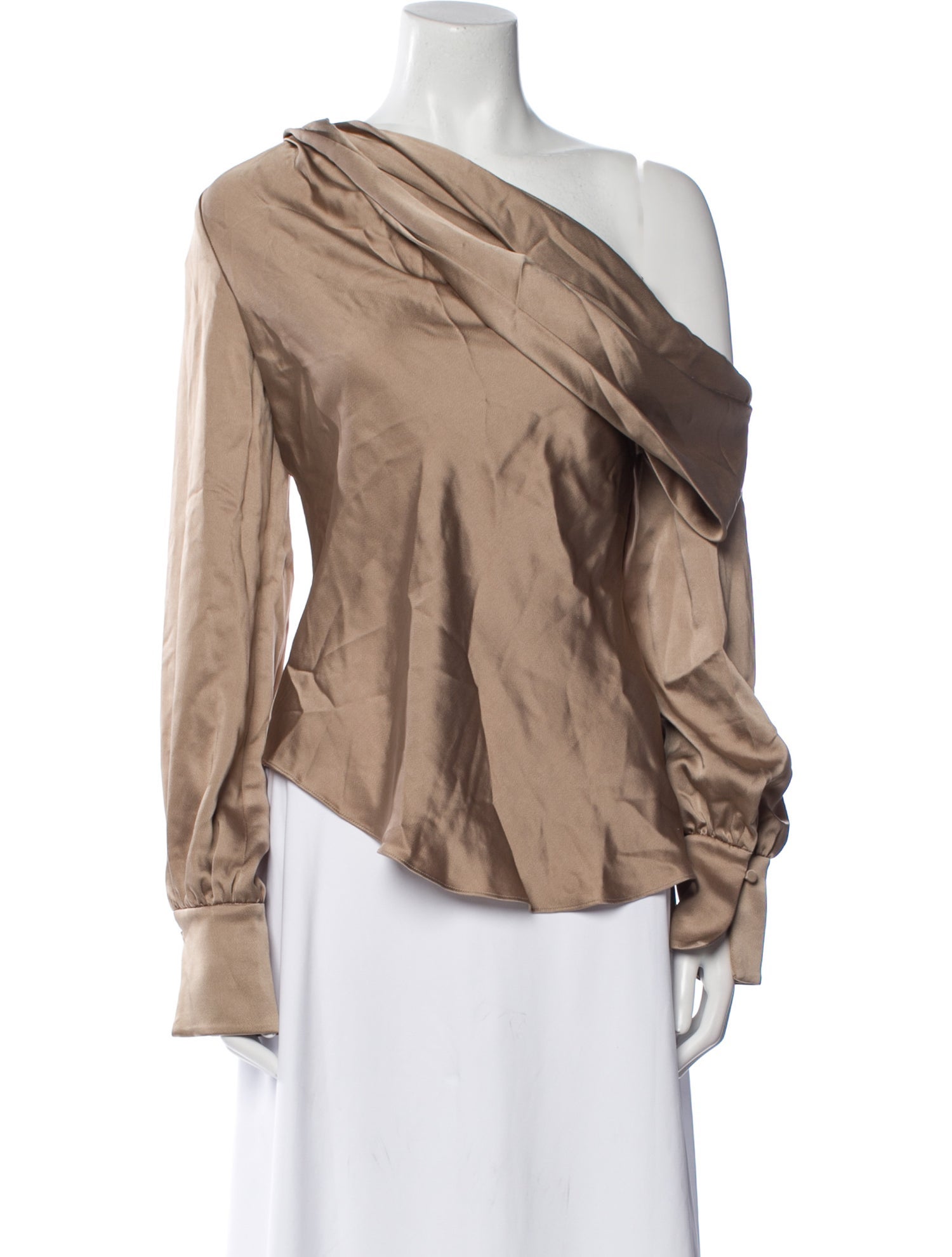 Jonathan Simkhai One-Shoulder Long Sleeve Blouse w/ Tags