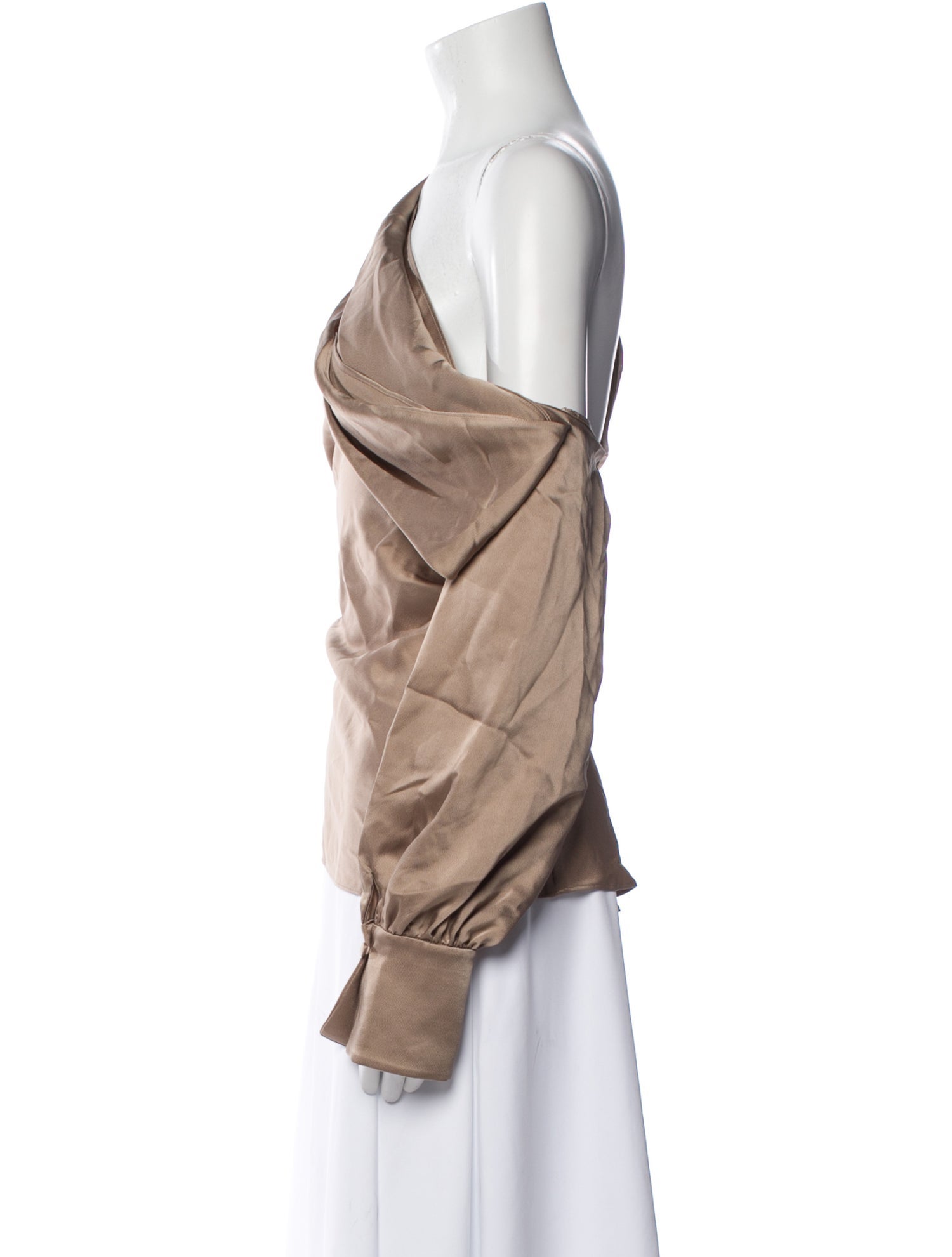 Jonathan Simkhai One-Shoulder Long Sleeve Blouse w/ Tags