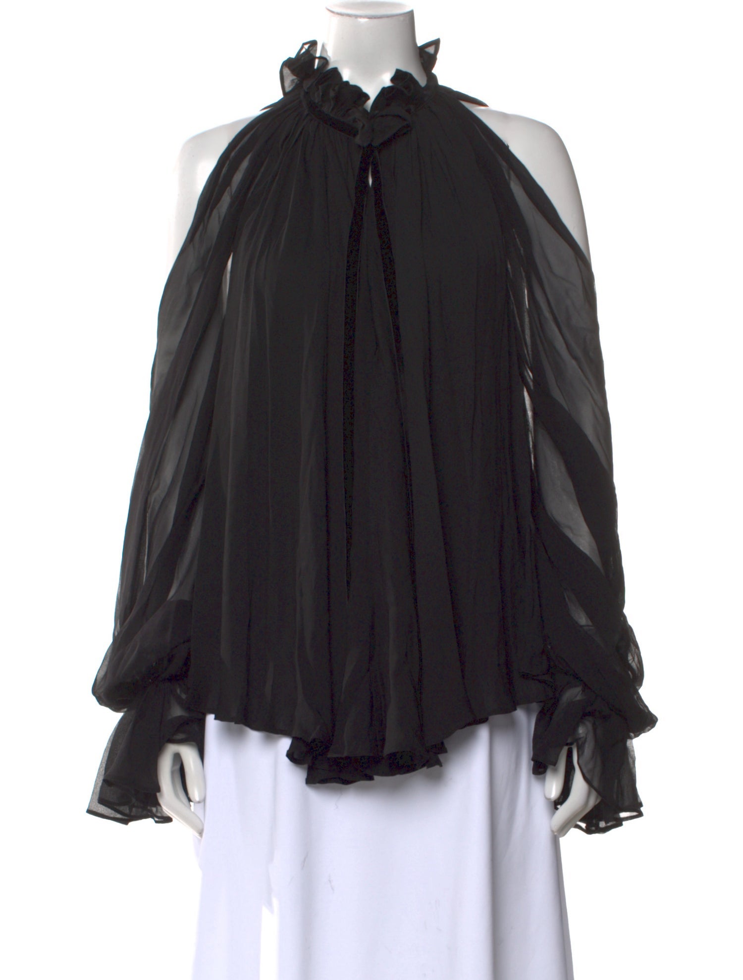 Jonathan Simkhai Silk Mock Neck Blouse