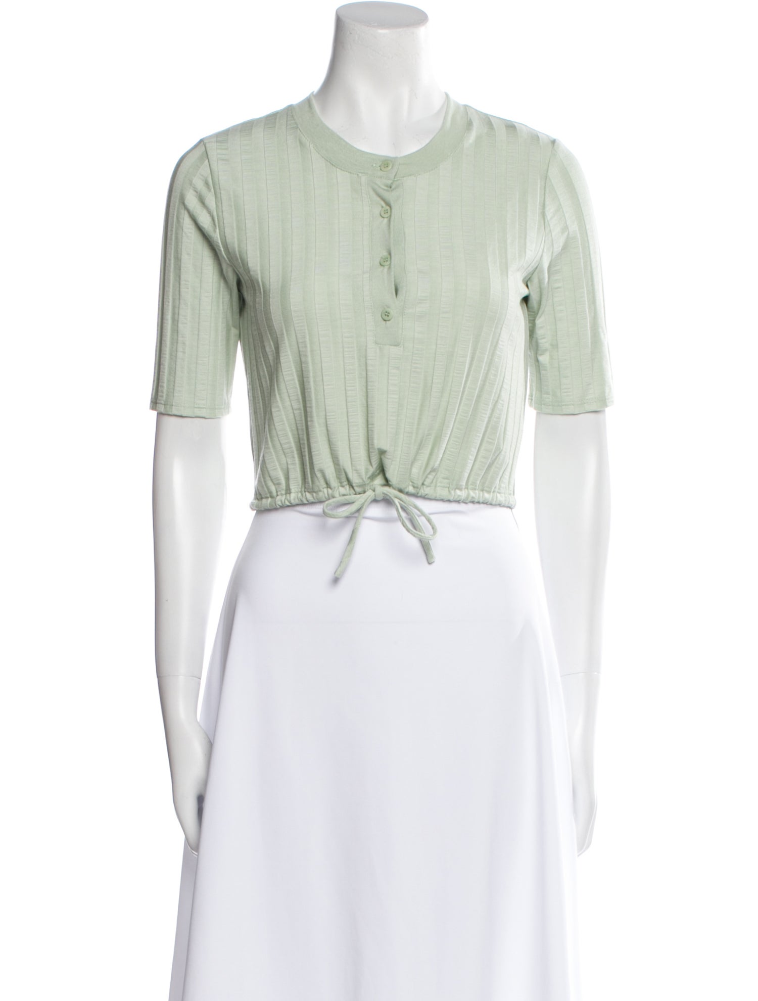 Jonathan Simkhai Crew Neck Short Sleeve Crop Top w/ Tags