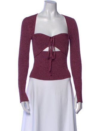 Jonathan Simkhai Striped Square Neckline Crop Top