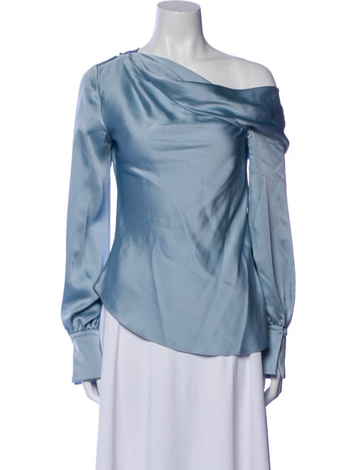 Jonathan Simkhai One-Shoulder Long Sleeve Blouse