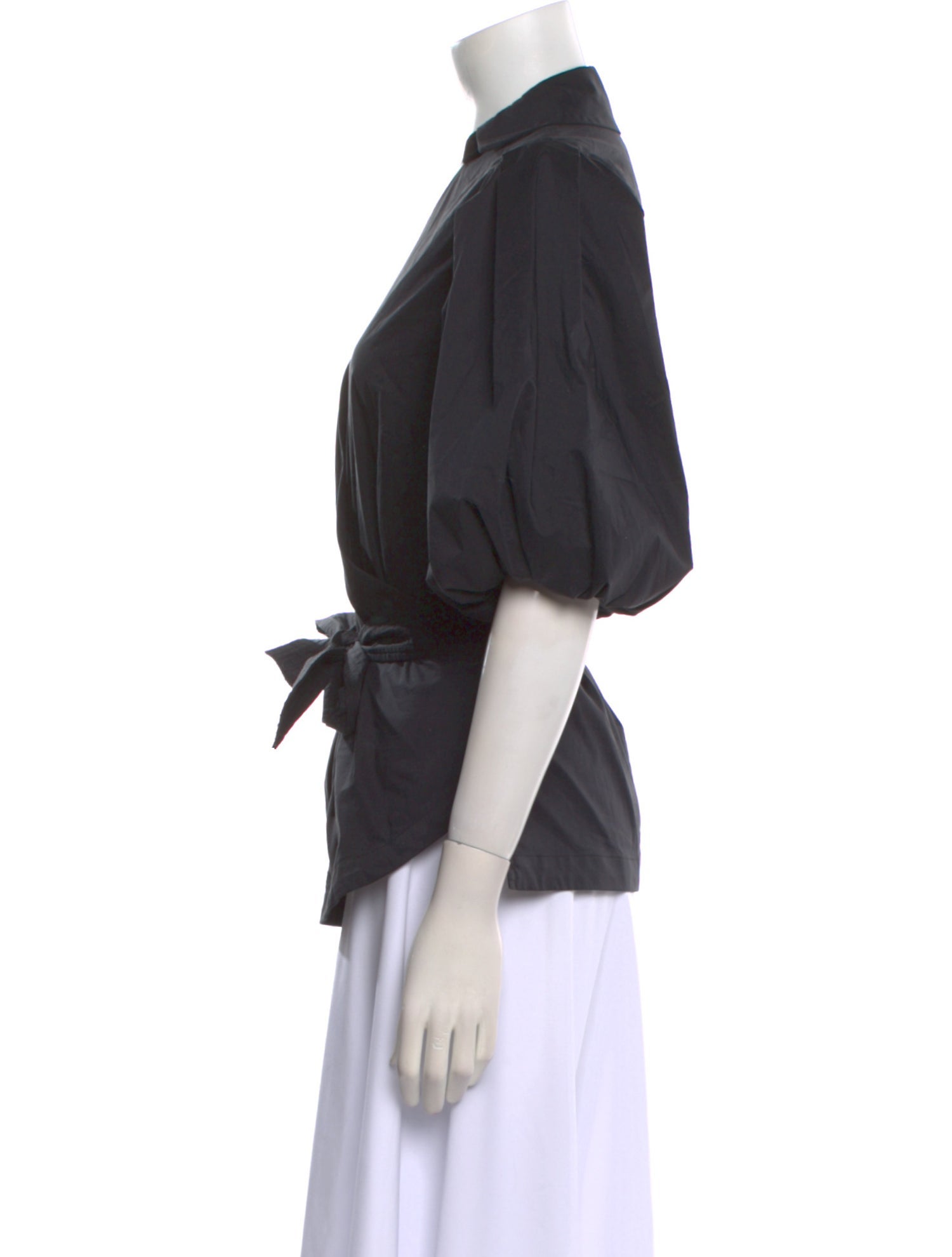 Jonathan Simkhai V-Neck Three-Quarter Sleeve Blouse