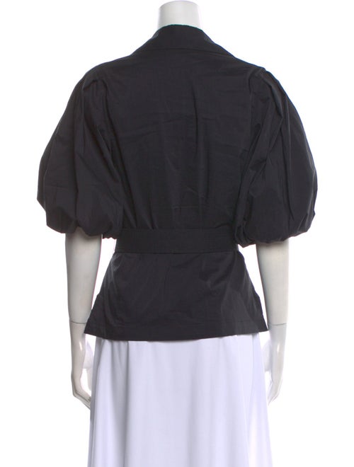 Jonathan Simkhai V-Neck Three-Quarter Sleeve Blouse