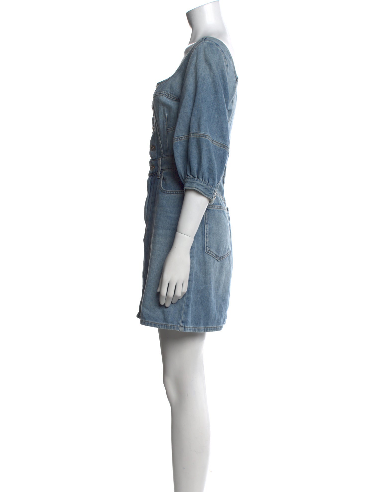 Jonathan Simkhai Square Neckline Mini Dress