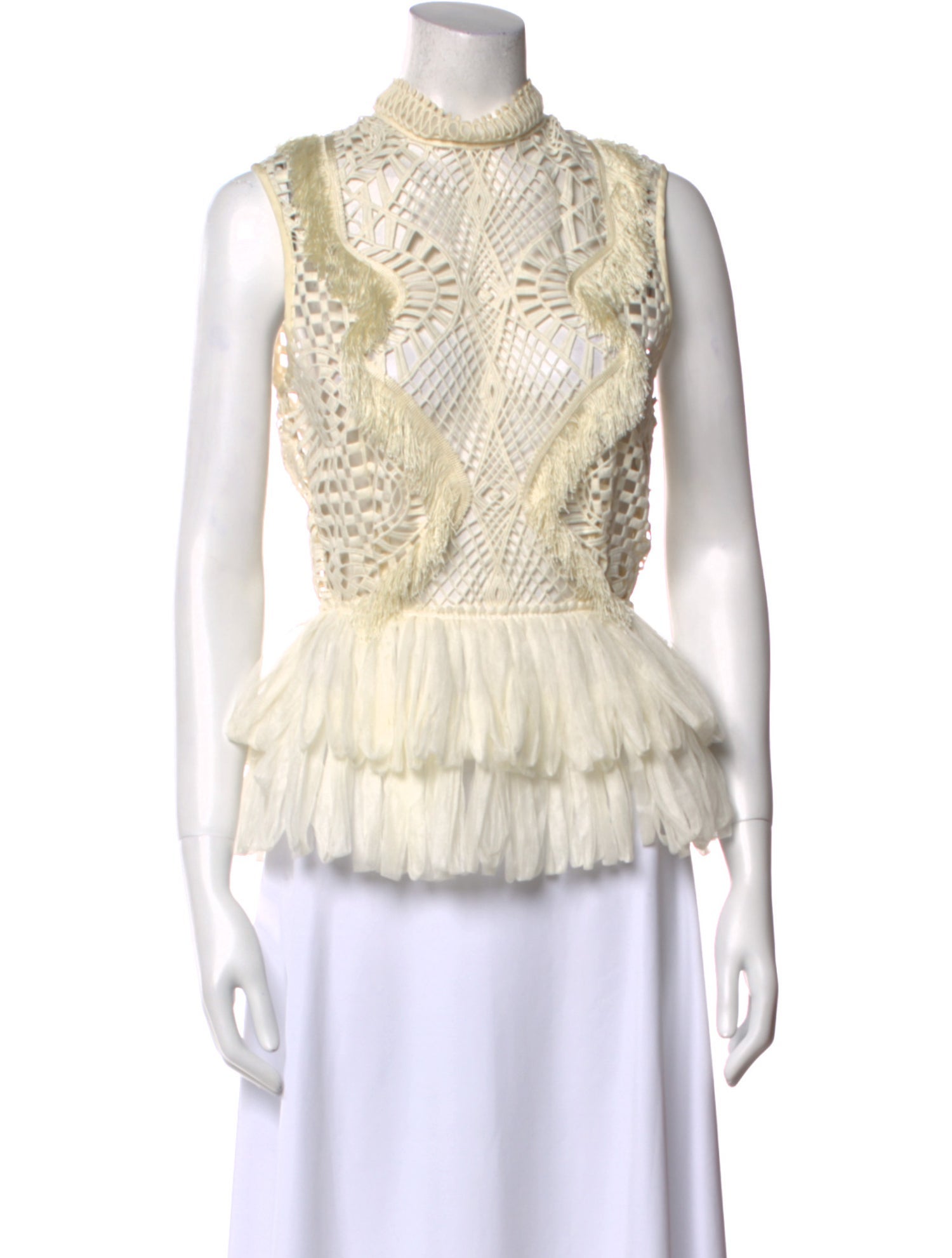 Jonathan Simkhai Mock Neck Sleeveless Blouse