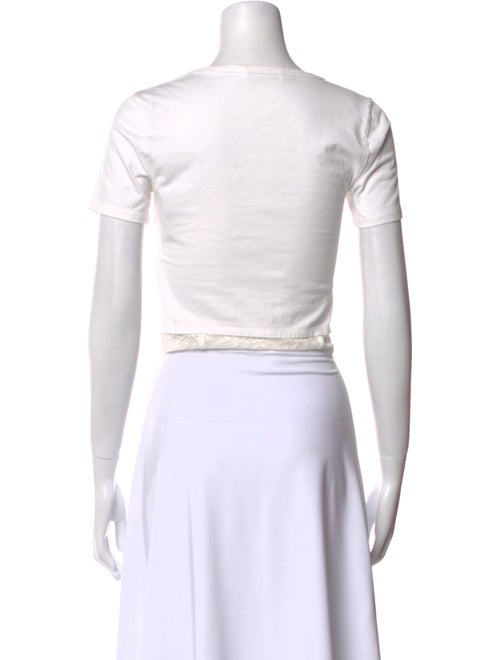 Jonathan Simkhai V-Neck Short Sleeve Crop Top