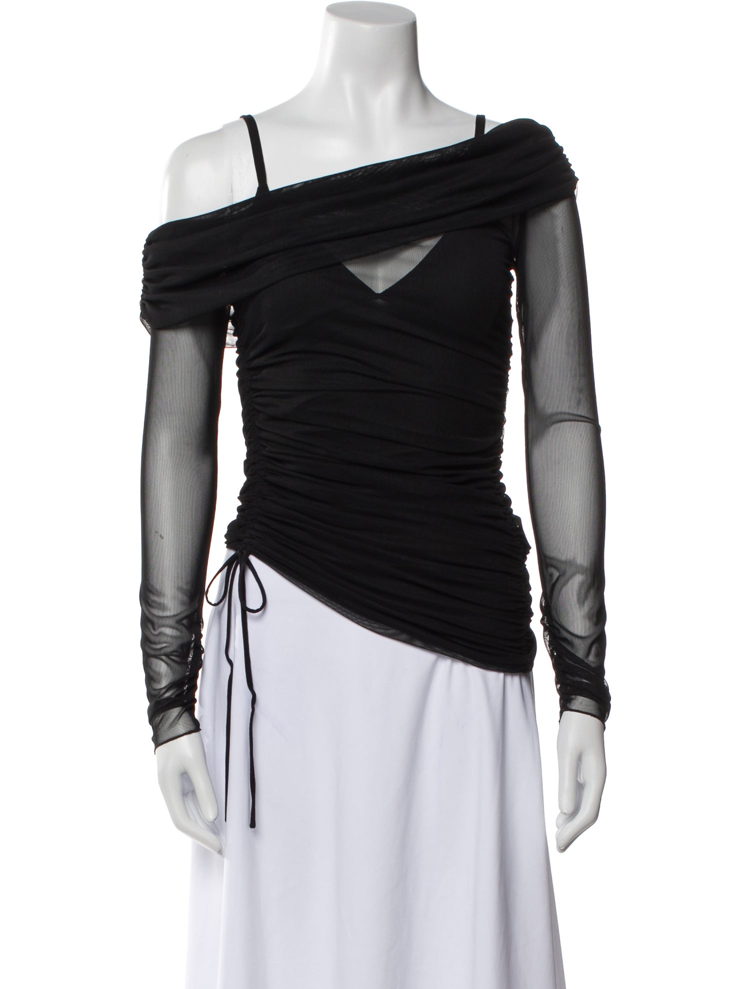 Jonathan Simkhai One-Shoulder Long Sleeve Top