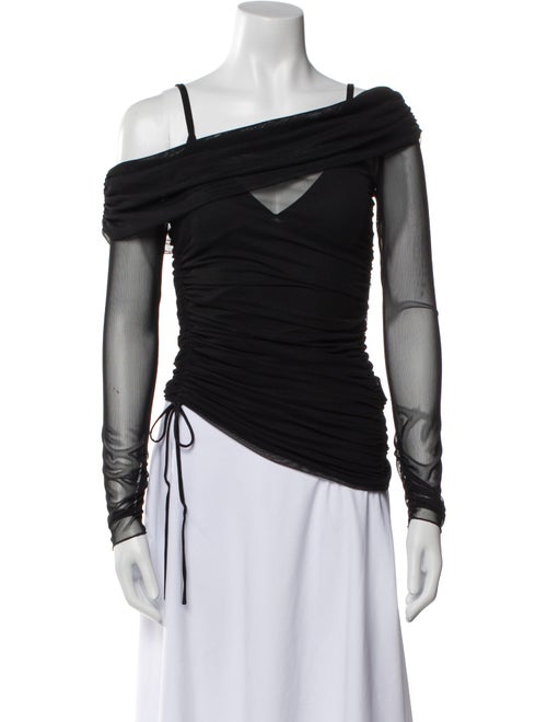 Jonathan Simkhai One-Shoulder Long Sleeve Top