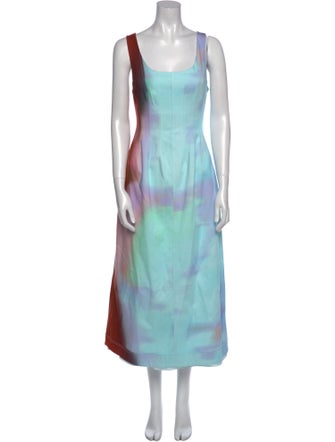 Jonathan Simkhai Tie-Dye Print Long Dress