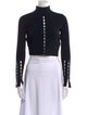 Jonathan Simkhai Mock Neck Long Sleeve Crop Top