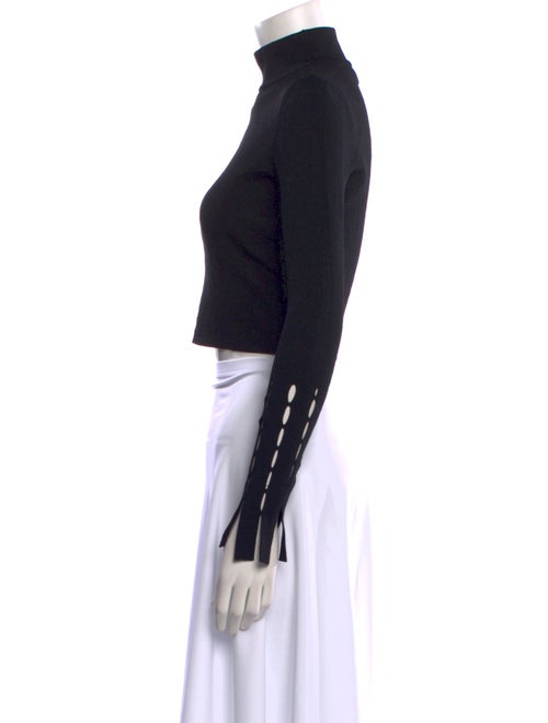 Jonathan Simkhai Mock Neck Long Sleeve Crop Top